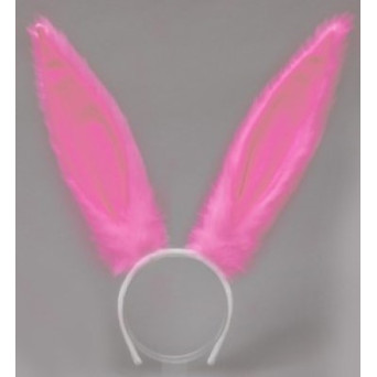 Orejas de Conejo de color Rosa para Adulto