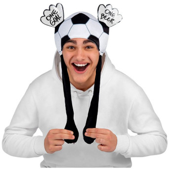 Gorro de Balón de Fútbol con Orejas para Adulto