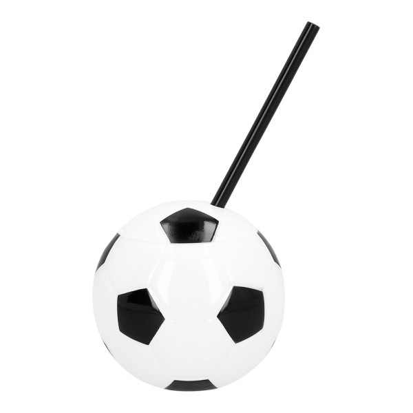 Vaso de Balón de Fútbol de 450 Mililitros con Pajita