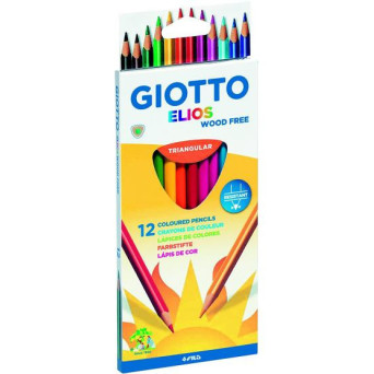 Lápiz de color 12 Unidades de 18 Centímetros Marca Giotto