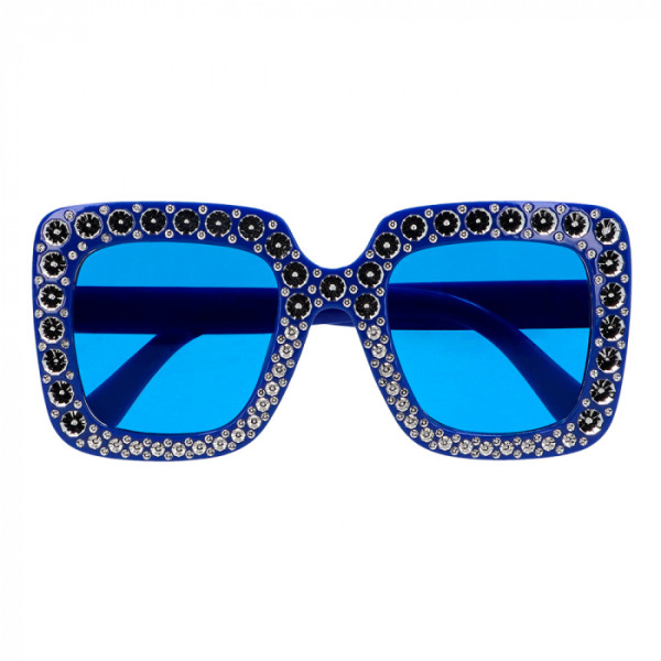 Gafas de Bling de color Azul para Adulto