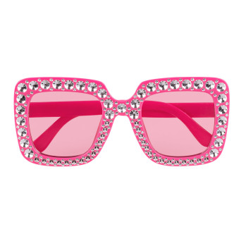 Gafas de Bling de color Rosa Hot para Adulto