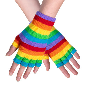 Guantes de Rainbow sin Dedos para Adulto