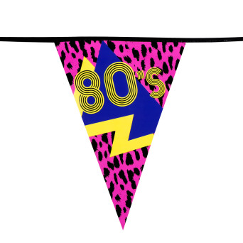 Guirnalda de Banderines de los años 80´s de 6 Metros