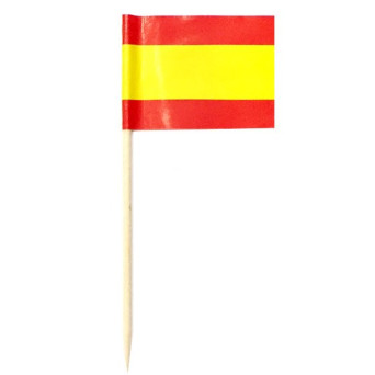 Palillo de Tapas Bandera de España sin Escudo 25 Unidades
