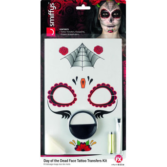 Kit de Maquillaje del Día de los Muertos Mexicano para Adulto
