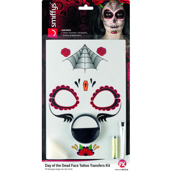Kit de Maquillaje del Día de los Muertos Mexicano para Adulto