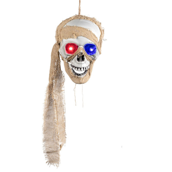 Calavera de Pirata de 53 Centímetros con Luz
