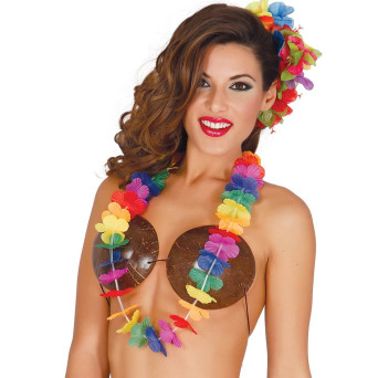 Collar Hawaiano Multicolor para Adulto