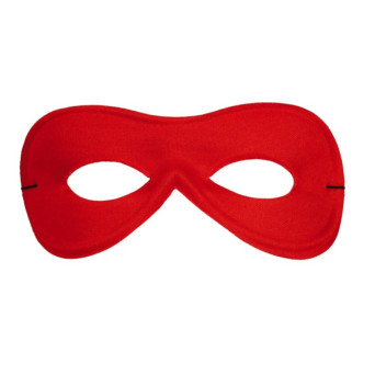 Antifaz de Pierrot de Seda de color Rojo para Adulto