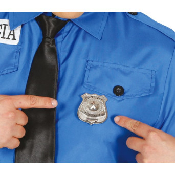 Placa de Policía Metálica de 6 Centímetros