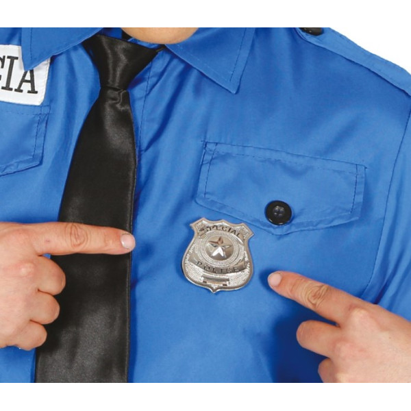 Placa de Policía Metálica de 6 Centímetros
