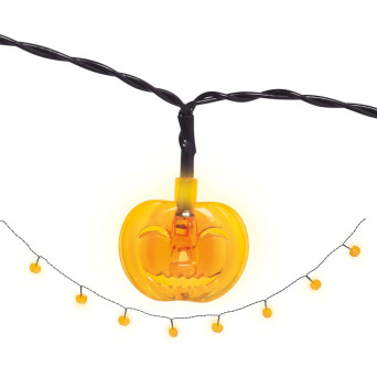 Guirnalda de 10 Calabazas con LED´s