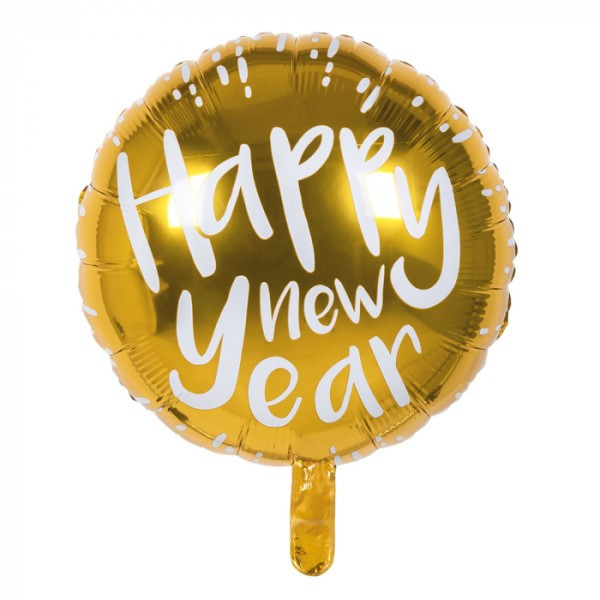 Globo Foil de Happy New Year de 45 Centímetros de color Oro