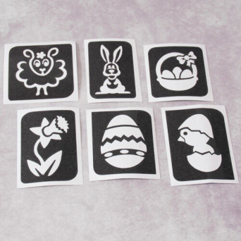 Plantilla de Tatuaje Pascua Tattoo Stencil 10 Unidades