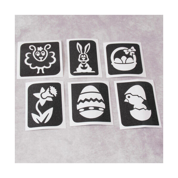 Plantilla de Tatuaje Pascua Tattoo Stencil 10 Unidades