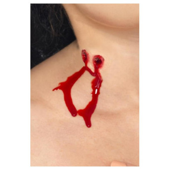 Herida de Mordedura de Vampiro de Látex para Adulto