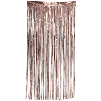 Cortina de color Oro Rosa Metalizado de 100 x 200 Centímetros