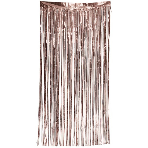Cortina de color Oro Rosa Metalizado de 100 x 200 Centímetros