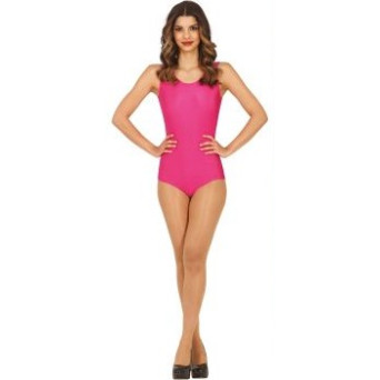 Body de color Fucsia sin Mangas para Adulto