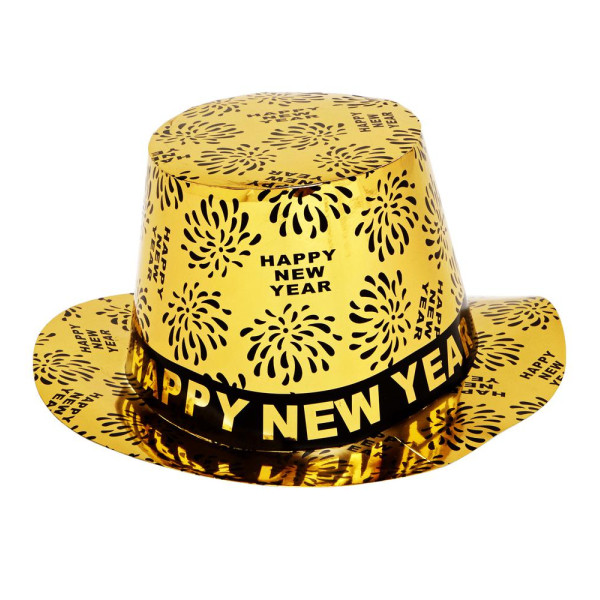 Sombrero de Happy New Year de color Oro para Adulto