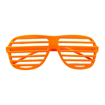 Gafas de Persiana de color Naranja Neón para Adulto
