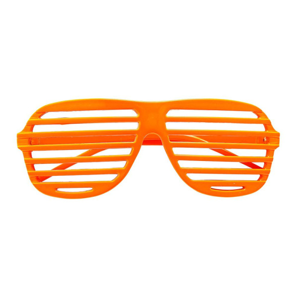 Gafas de Persiana de color Naranja Neón para Adulto
