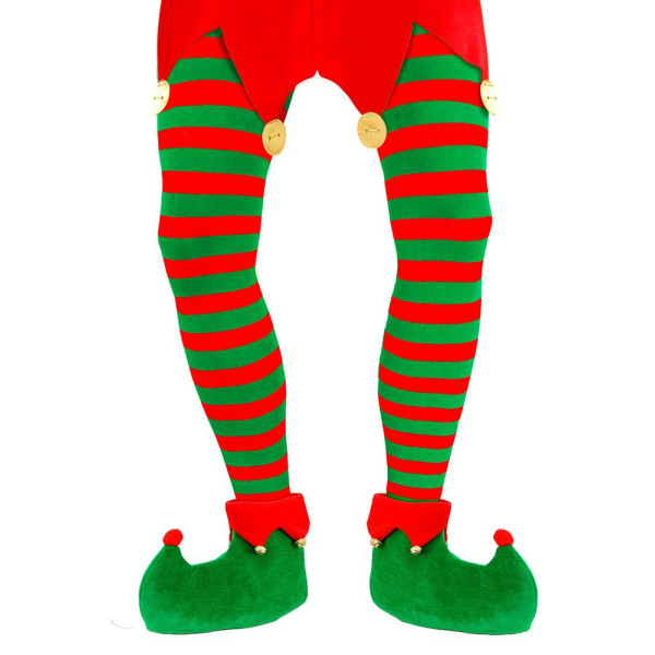 Pantis de Rayas de color Verde y Rojo de 70 DEN para Adulto
