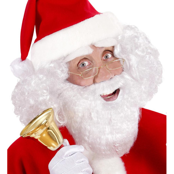 Barba Blanca de Papá Noel con Bigote para Adulto