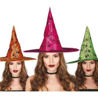Sombrero de Bruja de color Neón Varios Colores para Adulto