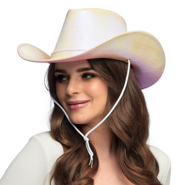 Sombrero de Vaquero de color Blanco Perla para Adulto