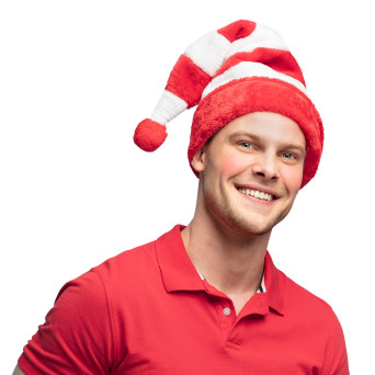 Gorro de Papá Noel con Rayas para Adulto