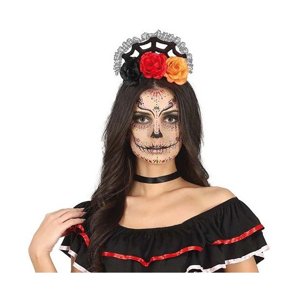 Diadema de Catrina con Flores