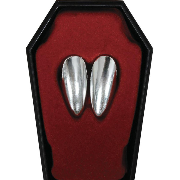 Colmillos de Vampiro de color Plata para Adulto
