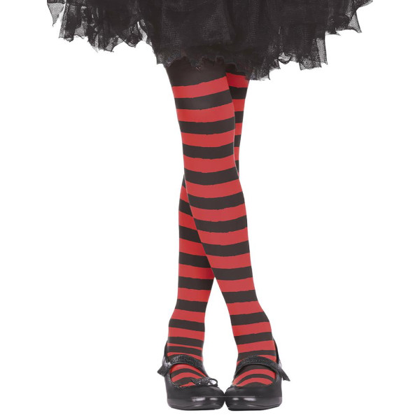 Pantis de Rayas de color Rojo y Negro Infantil