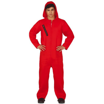 Disfraz de Convicto de color Rojo para Adulto