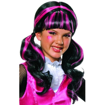 Peluca Negra de Draculaura de Monster High Infantil