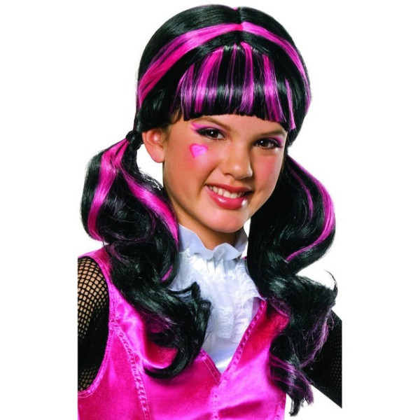Peluca Negra de Draculaura de Monster High Infantil