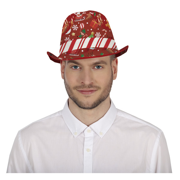 Sombrero de Gangster de Bastón de Caramelo para Adulto