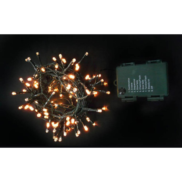 Guirnalda de 96 LED´s Blanco Cálido Multifunción para Exterior