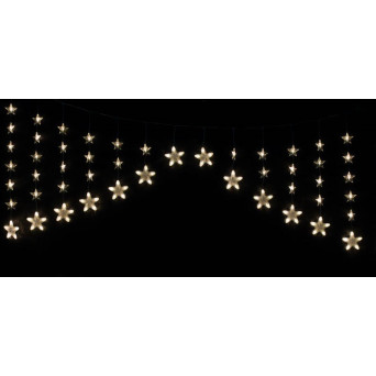 Cortina Estrellas de 136 LED´s Blanco Cálido