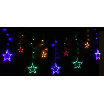 Cortina de 12 Estrellas Multicolor