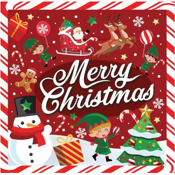 Servilleta de Merry Christmas 20 Unidades de 33 x 33 Centímetros