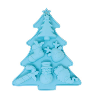 Molde de Árbol de Navidad de 20 x 23 Centímetros para 6 Galletas