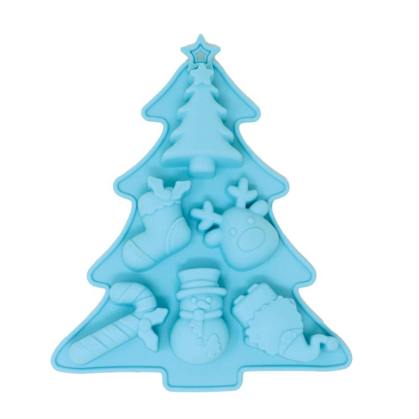 Molde de Árbol de Navidad de 20 x 23 Centímetros para 6 Galletas
