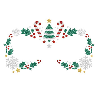 Gema Facial Adhesiva de Navidad