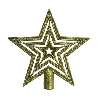Punta de Árbol Estrella de 19 Centímetros de color Oro