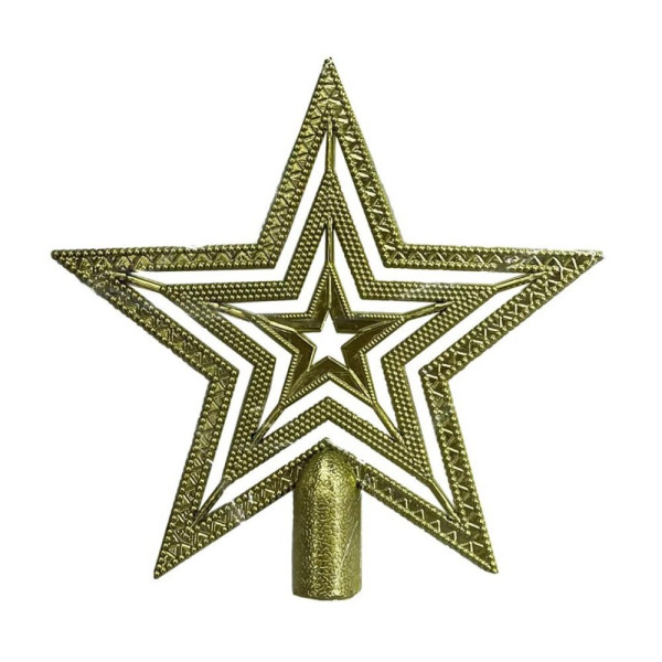 Punta de Árbol Estrella de 19 Centímetros de color Oro