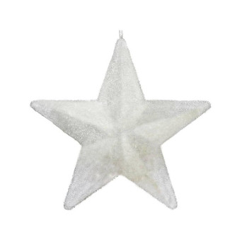Estrella de Lamé de color Blanco de 26 Centímetros