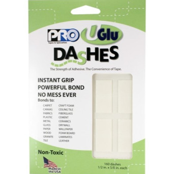 Pegatina de Doble Cara Pro Uglu Dashes 160 Unidades de 1,58 x 1,27 Centimetros